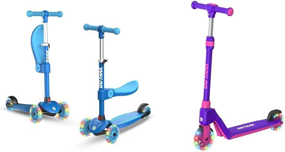 Gotrax KS1 Kids Kick Scooter, 3 Wheels for Boys & Girls 2-8, Gifts
LED Light-Up Wheels, 3 Adjustable Handlebar, Easy Assembly, Lightweight, Wide Anti-Slip Deck, Lean to Steer, Max Load 110 lbs