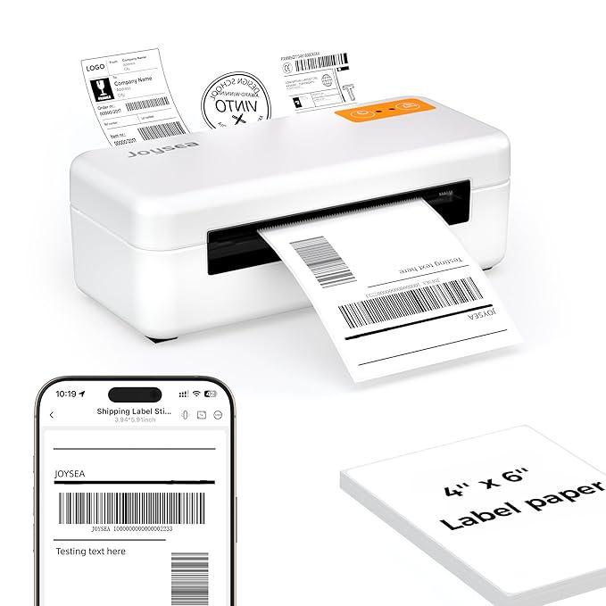 Joysea Bluetooth Shipping Label Printer, E41 Pro 4x6 Wireless Thermal Printer for , FedEx, USPS Labels, Compatible with iOS, Android, Windows Mac
