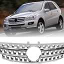 Grille Compatible For Mercedes Benz W164 ML Grill ML320 ML350 ML500 ML550 ML63 2005 2006 2007 2008
