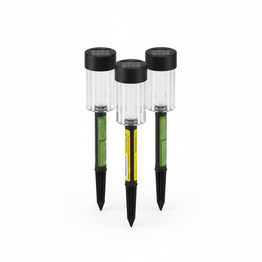 Crosslight Solar Powered Pathway Lights - Stainless Steel Outdoor White LED Lights, Waterproof for Garden, Yard, Patio, Lawn, Walkway - Decorative Ground Stake Lighting | Bronze