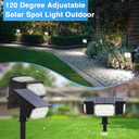 ZJOJO Solar Lights for Outside, Spot Lights Outdoor 40 LEDs IP65 Waterproof, with 4 Lighting Modes for Garden Yard, 6 Pack (Black)
