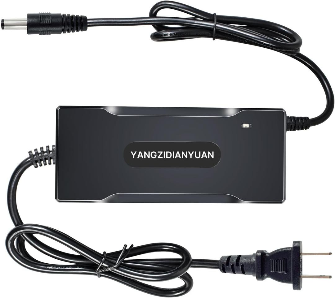54.6V 2A Lithium Battery Charger for 48V Li-ion Packs, Smart Auto Shut-Off | Dual Plug (5.5x2.1mm/2.5mm),100-240V AC Input |,FCC/CE Certified