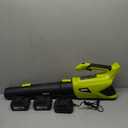 Cordless Leaf Blower 21V Electric Leaf Blower Cordless Powerful 500 CFM with 2 X 4.0Ah Batteries and Charger, 5 Speed Modes, Lightweight Battery Powered Leaf Blowers for Lawn Care and Yard Clearance (Green)