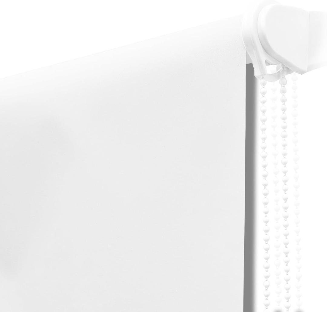 NUTRO CHILL Window Blinds, Light Filtering Roller Shades Semi-Sheer Privacy Fabric Window Shades for Home and Office, Easy to Install(23" W x 67" L, White)