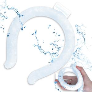 3 x Portable Ice Ring, Neck Cooling Tube, Wearable Cooling Neck Cooler, Reusable Cooling Artifact Suitable for Hot Weather, Indoor and Outdoor Workers, Summer Parades and Celebrations (Transparent)