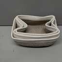 Small Storage Baskets for Organizing | Closet Organizer Bins | Shelf Toy Basket | Woven Rope Baskets | Cube Decorative Box | Shallow Basket | 11.5x7.5x4.7 | 3 Packs White Brown