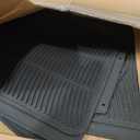 BDK Floor Mats, 4-Piece All-Weather Car Mat with Universal Fit Design, Durable Rubber Car Floor Mats with Capture Ridges, Waterproof for Cars Trucks SUV (Black)