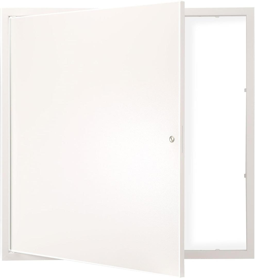 VEVOR Metal Access Panel for Drywall Ceiling, 24 x 24 Inch Plumbing Access Doors with Cam Latch Lock, Heavy-Duty Steel Wall Hole Cover, Easy Install Removable Hinged Panel for Wiring & Cables, Silver (24x24in)
