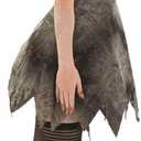 fun shack Womens Creepy Doll Halloween Costume, Wind Up Doll Outfit for Women, Spooky Doll Costume for Halloween (Large, Black)