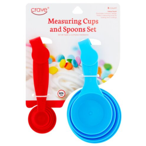 Crave Measuring Cups and Spoons Set Value Pack, 8 count (2 Pack) Crave Measuring Cups and Spoons Set Value Pack, 8 count (2 Pack)