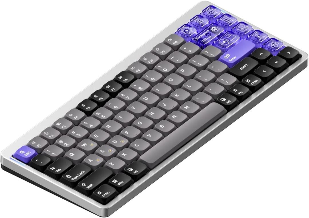 nuphy Air75 HE Rapid Trigger Gaming Keyboard,Hall Effect keybaord,84 Keys 75% Layout Adjustable Actuation Esports Wired Magnetic Switches Keyboard,RGB HotSwap Low Profile Keyboard