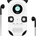 RUIZU 64GB MP3 Player for Kids, Cute Panda Portable Music Player MP3, Child MP3 Player with Bluetooth 5.3, Speaker, FM Radio, Voice Recorder, Alarm Clock, Stopwatch, Pedometer, Support up to 128GB