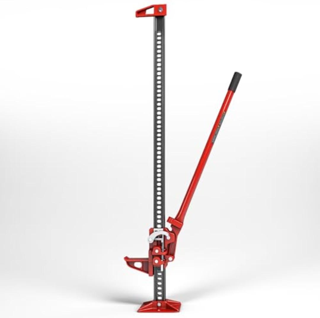 Big RED 60" Ratcheting Off-Road Farm Jack – Heavy-Duty 3-Ton (6,000 lb) Capacity for Tractors, Trucks, SUVs – Utility & Recovery Tool