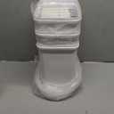 3 Pack Bathroom Can with Lid 4 Gallon Small Can with Swing Lid White and Gold Bathroom Garbage Can with 225 Counts Bags for Kitchen Bedroom Office