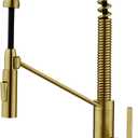 AQUALISE Kitchen Faucet with Pull Down Sprayer - Commercial Style Kitchen Faucets - Magnetic Docking 22.625 inch High Arc Grifos Cocina (Brushed Gold)