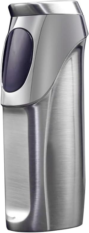 JOBON USB Electronic Torch Lighter, Rechargeable Electric Touch Screen Sensing Triple Jet Blue Flames Lighter - No Gas Included (White Nickel)