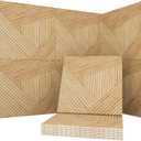 Soon Global Acoustical Wall Panels, 6-Piece 23.62 X 23.62 Inches Art Acoustic Panels, Decorative Acoustic Panels, Acoustic Wall Panels, Sound Absorbing Wall Art, Timber Spiral