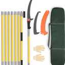 Pole Saws for Tree Trimming, 7.3-27 ft Extendable Tree Trimmers Long Handle Pruner, Sharp Steel Blade and Scissors High Branches Trimming, Tree Pruner, Tree Saw (7.3-27 ft)