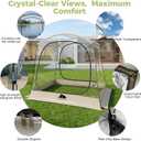 Teabelle Pop-Up Bubble Tent, 1-4 Person Transparent Outdoor Shelter with 540View, Waterproof Outdoor Pod with Floor Mat, Clear Tent Camping Shelter for Watching Sports, Camping, Fishing