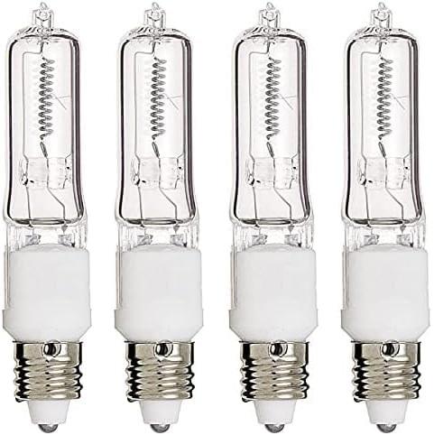 Satco S3108 T4.5 E11 Base Light Bulb, 120V, 150W, Clear (Pack of 4)