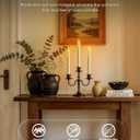 Homemory 2 Pcs Real Wax Made Flameless Taper Candles with Remote and Timer, 9.6" Ivory Battery Operated Candle Stick Flickering, Led Taper Candles with Lifelike Flame for Indoor Home Decor