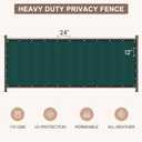 6X50FT Privacy Screen Fence, Heavy Duty Fencing Shade Cover, 170GSM 90% Blockage Mesh Shade Net for Wall Garden Yard Backyard (6 ft X 50 ft, Dark Green)