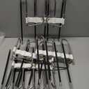 Pants Hangers Space Saving - 4 PCS Closet Organizer and Storage Jean Hangers, Stainless Steel Anti-Slip Clothes Hanger Scarf Holder Pants for Jeans Leggings Trousers Rack for Back to School, White