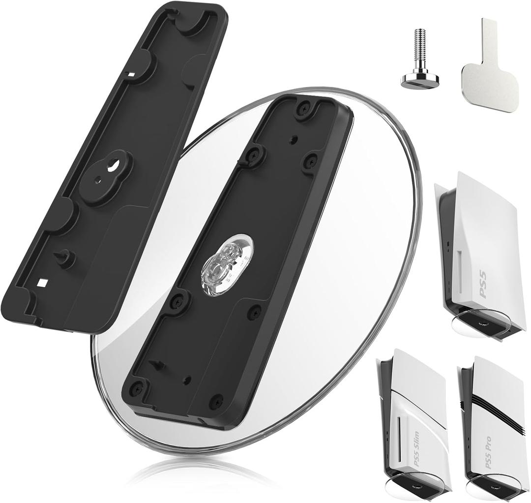 HUIJUTCHEN Vertical Stand for PS5 Pro,Stable Stand for PS5/PS5 Pro/PS5 Slim Console Disc & Digital,Nice Look PlayStation 5 Non-Slip Base Accessories, Tool-Free Installation with a Sturdy Screw