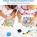 Nicpro Dry Erase Lap Board 9 x 12 inches 2 Pack Ruled Kid Double Sided Blank & Lined Small Lapboard with 8 Pens, 2 Eraser, Learning Mini Whiteboard Portable for Student and Classroom Use