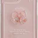 2 x Compatible with iPhone 13 Pro Case,Cute 3D Crystal Bow Tie Bowknot Glitter Sparkle Bling Camera Lens Protection Transparent Clear Soft Shockproof Cover Phone Case (Clear)