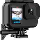 BO&DQQ Protective Waterproof Case Compatible for Go Pro Hero 13 12 11 10 9 Black, 60M/196FT Underwater Diving Housing Shell Accessories Kit