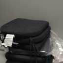 Basic Beyond Chair Cushions for Dining Chairs 6 Pack, Kitchen Chair Cushions with Ties and Non Slip Backing, 16 x 16 inches Chair Pads for Dining Chairs (Black)