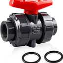 Boltigen 3/4" NPT UPVC True Union Ball Valve, DN25 Threaded PVC Full Port Shut Off Ball Valve for Water System