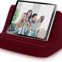 Macl Tablet Pillow Stand, Multi-Angle Adjustable Viewing, Soft Padded Tablet Holder for Lap, Bed, Desk, Compatible with All Tablets, E-Readers, and Smartphones