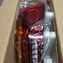 LED Tail Light Assembly W/Bulbs Left Driver Side Compatible with Volkswagen Jetta 2019 2020 2021 2022 2023, Rear Outer Brake Lamp (Black Housing, Clear/Red Lens) Replace VW2804128 17A945095A