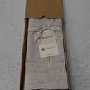 D'Moksha Homes Light Natural Linen Cloth Placemats Set of 4-100% Pure Linen Hemstitch Placemats 14 x 19 Inch - Classic Hemstitch Table Place Mats for Christmas - Handcrafted, Machine Washable