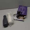 Insulated Water Bottle, 2 Pack-9oz Stainless Steel Water Bottles with straw lid, Metal Sports Water Bottles for Boys,Girls, Double Wall Vacuum BPA-Free Flask for Sports (Grey&Cream white)