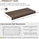 Wooden Wire Shelf Covers for Pantry & Closet Wire Rack Covers for Shelves, Durable Wood Shelf Covers for Kitchen, Laundry Room, Storage Organization(Walnut,36in*16in)