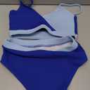 Girls' 2 Piece Swimsuit Solid Spaghetti Strap Bikini Sets Beach Bathing Suit Swimwear for Teen Girls (9-10 Years)