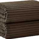 Oversized Bath Sheets 40x80 Inches Extra Large Bath Towels for Adults Super Soft Quick Dry Highly Absobent Microfiber Shower Towels for Bathroom, Pool, Gym, Yoga Towel (Brown, 2Piece)