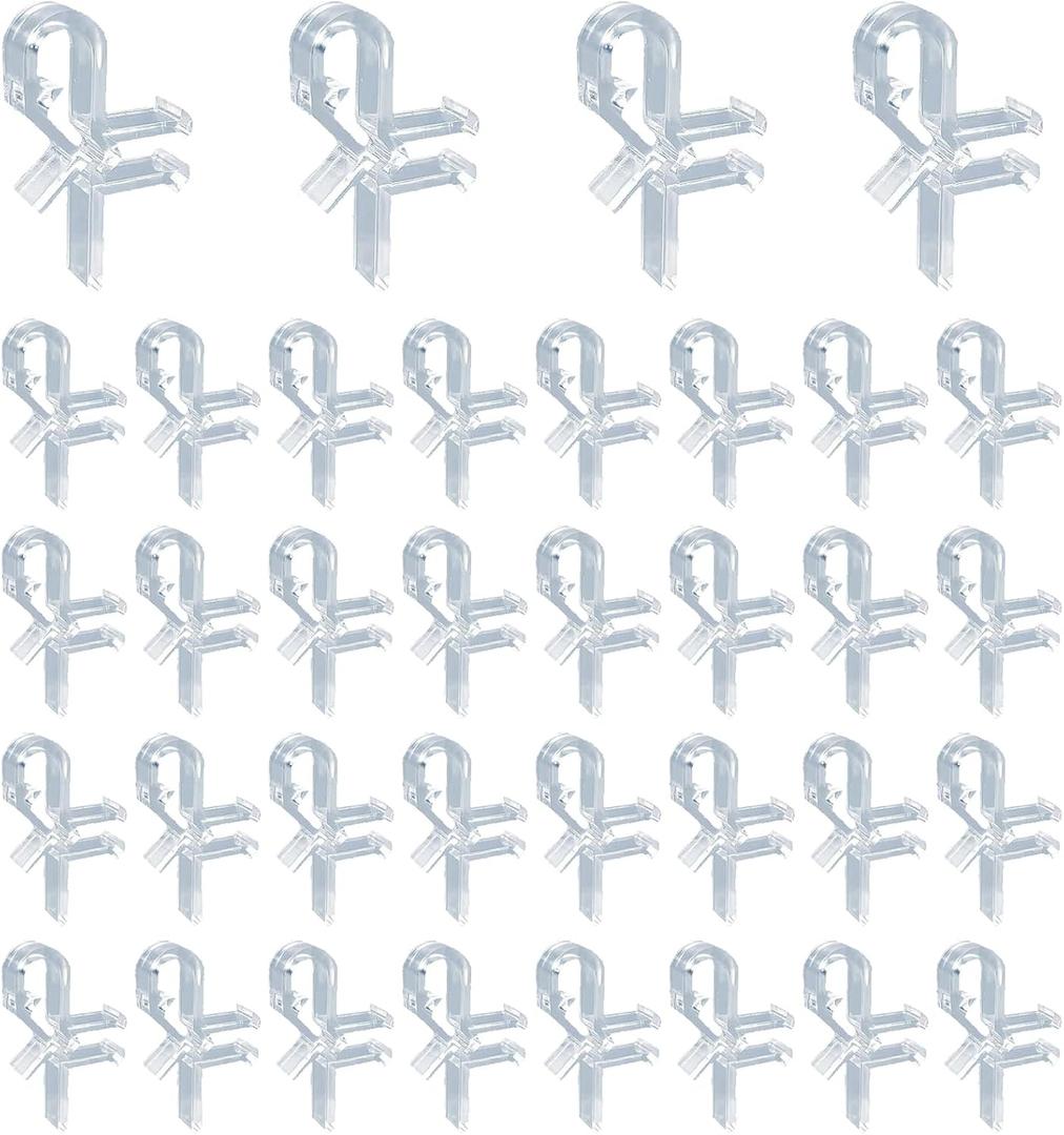 40 pcs 1.5 inch Hidden Valance Clips for Horizontal Blinds Retainer Holden for The Valance with a Groove in The Back