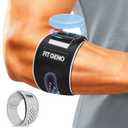 Fit Geno Elbow Brace for Tennis & Golfer's Elbow: Adjustable Elbow Strap for Tendonitis Pain Relief with Compression Pad - Support for Sports Men and Women - Forearm 10''-15.5'', 1 Pack (Black)