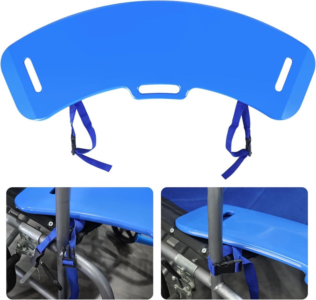 YHK Transfer Board and Slide Board with Straps, Plastic Slide Board for Transferring, Slide Assist Device for Seniors Transfer to Bed, Wheelchair, Toilet, Car, Hold up to 308 lbs, Blue