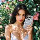 ChiCsFleur for iPhone 16 Case, TPU Phone case with Camera Protection for Women Girls Teens - Blue Silver Leaf Gift Design Chinoiserie Decor Colored Natural Artsy Sorority Aesthetic Unique (IndigoSophora)