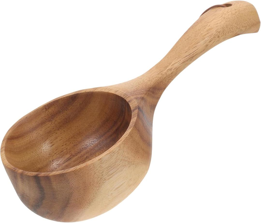 FOMIYES Wood Ladle Water Dipper Spoon Ergonomic Bathing Tool for Home Use for Showers Sauna Buckets Watering Plants Convenient Wooden Design for Easy Handling