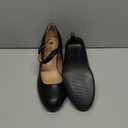 IDIFU Women's Jessy Dress Mary Jane Shoes Low Kitten Heels Closed Round Toe Office Work Wedding Pumps (Black Pu, 8.5 M US)