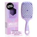 FHI Heat UNbrush Detangling Brush for Pain-Free Brushing on All Wet or Dry Hair Types  Durable DuoFlex Anti-Static Bristles, Lightweight Handle, Vented Hair Brush (Lilac Light Purple)