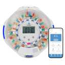 CB CuraBox Automatic Pill Dispenser for Elderly with Alarm - 28 Day Smart Pill Box for Alzheimer’s Care, Easy-Read LCD Display, Key Locked, Alarm & Light Reminder for Medication, Vitamins, Supplements