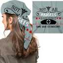 3 x Silk Scarf for Women,Digital Printed Scarves 20.8" x 21.6" Neck Scarf Breathable Lightweight for Nurses Gift Packed (All Angels..)