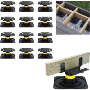 Bison Level.Up System Adjustable Deck Pedestal Joist Support Kit, 12-Pedestal Kit (7079806002)